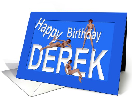 Derek's Birthday Pin-Up Girls, Blue, Sexy, Adult, Sensual,... (467815)