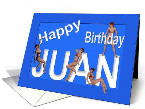 Juan's Birthday Pin-Up Girls, Blue, Sexy, Adult, Sensual,... (467828)