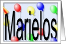 Birthday Party Balloons for Marielos card
