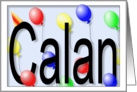 Birthday Party Balloons for Calan card
