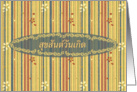 Thai Happy Birthday, Stripes and Flowers card