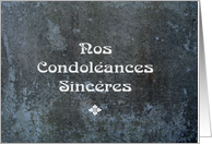 Condolances (French Sympathy) card