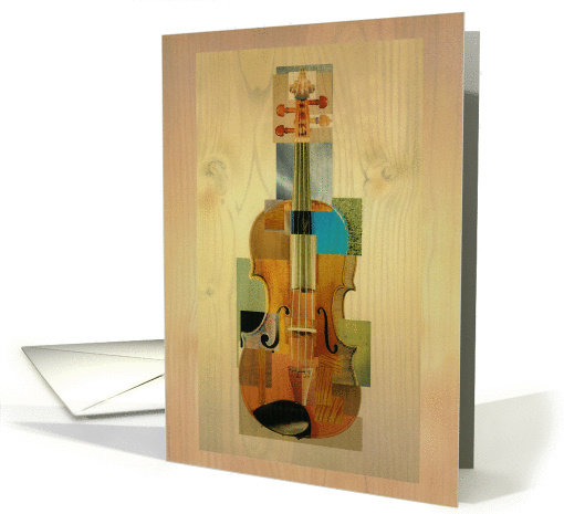 Composed Violin Notecard card (350824)