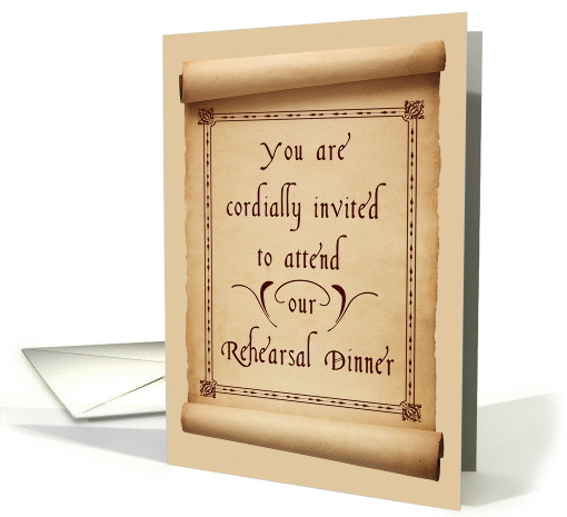Wedding Rehearsal Dinner Invitation card (366684)