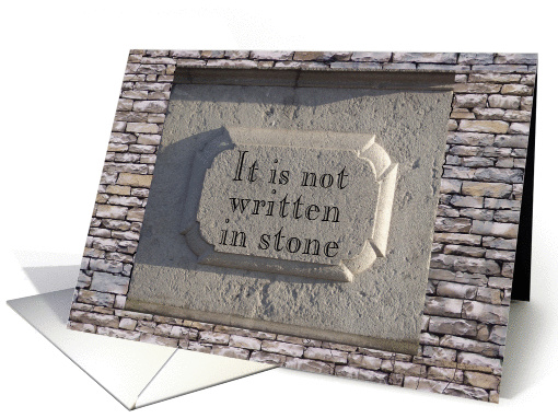 Not Written in Stone - Philosophy card (370549)