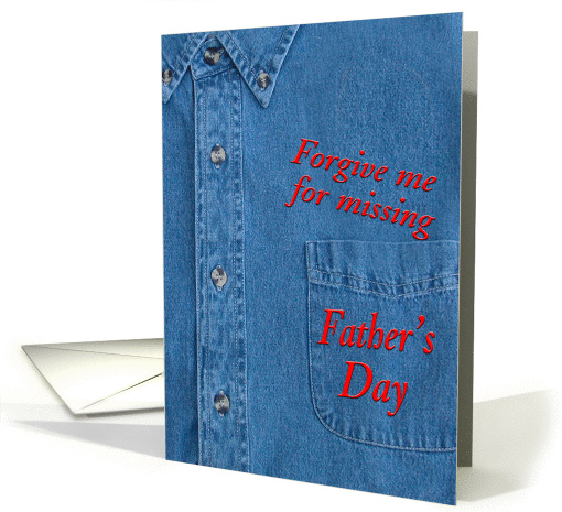 Belated Father's Day - Blue Shirt - Poem card (385876)