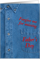 Belated Father’s Day - Blue Shirt - Poem card