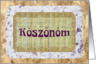 Thank You in Hungarian - Ksznm card