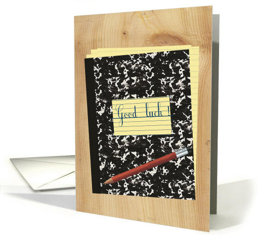 Good Luck Exam - Old-Fashioned Notebook card (391785)