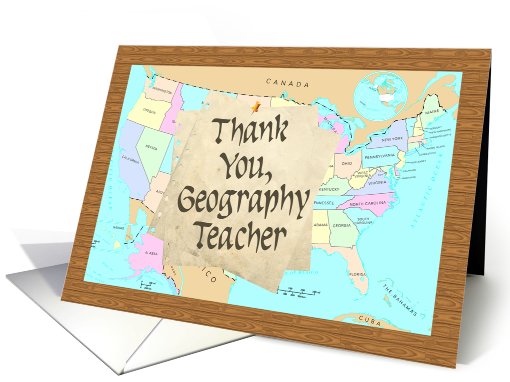 Thank You Geography Teacher card (401610)