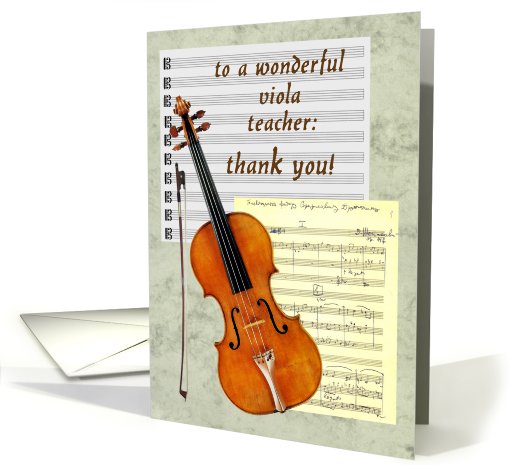 Thank You Viola Teacher card (401814)