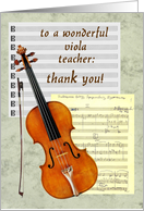 Thank You Viola Teacher card