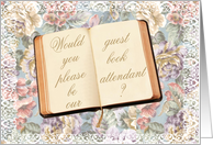 Guest Book Attendant Request card