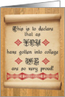 College Acceptance Congratulatory Scroll - from plural sender card