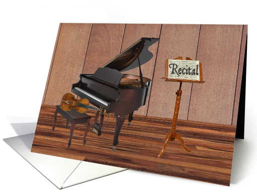 Violin and Piano Recital Invitation card (408715)