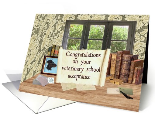 Congratulations Veterinary School Acceptance card (409157)