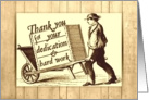 Business Thank You, Old-fashioned Print card