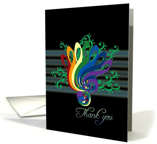 Bouquet of Clefs Hospitality Thank You card (475971)