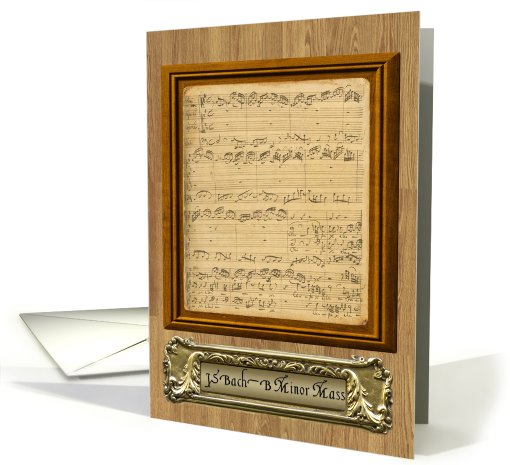 B Minor Mass Manuscript card (612804)