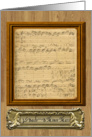 B Minor Mass Manuscript card