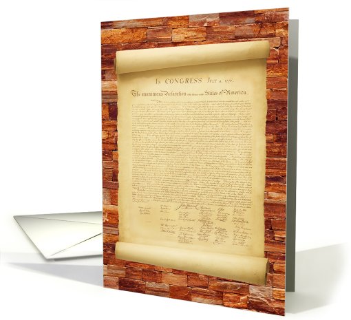 Declaration of Independence, July 4th card (618082)