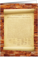 Declaration of Independence, July 4th card
