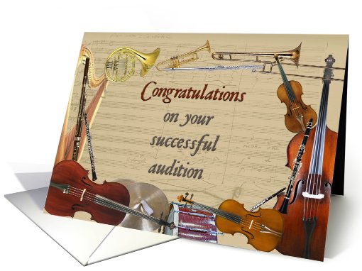 Congratulations Successful Music Audition card (621021)