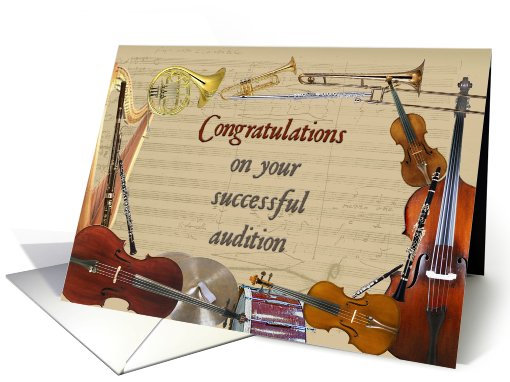 Congratulations Successful Music Audition card (621021)
