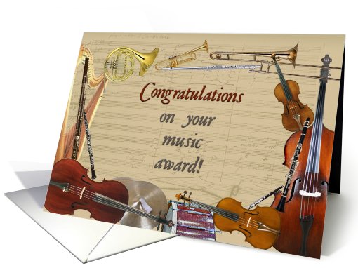 Congratulations Music Award card (621032)