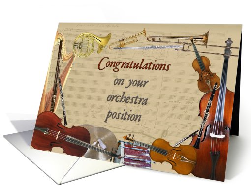 Congratulations Orchestra Position card (621034)