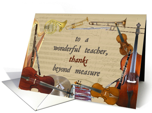 Thank You Music Teacher card (621040)