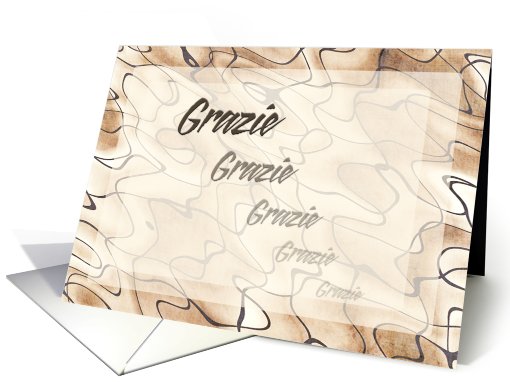 Repeated Thanks in Italian, Grazie card (808453)