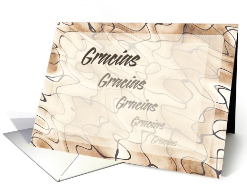 Repeated Thanks in Spanish, Gracias card (810632)
