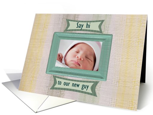 Baby Boy Photo Birth Announcement card (837548)