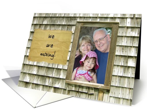 Moving Announcement, Weathered Shingles card (837947)
