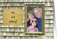Moving Announcement, Weathered Shingles card