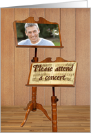 Concert Invitation, Photo Card, Music Stands card