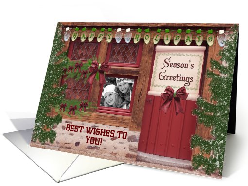 Season's Greetings, Photo in Decorative Window Frame card (846773)