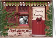 Season’s Greetings, Photo in Decorative Window Frame card