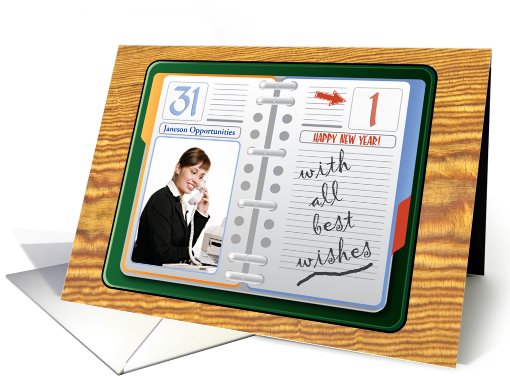 Happy New Year Business Photo Card with Appointment Book card (856048)