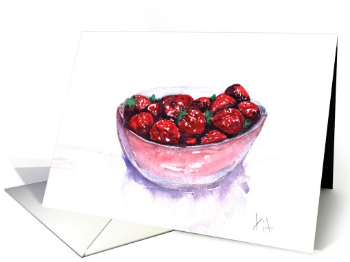 Bowl of Strawberries card (443118)