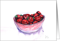 Bowl of Strawberries card