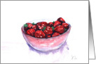 Bowl of Strawberries card