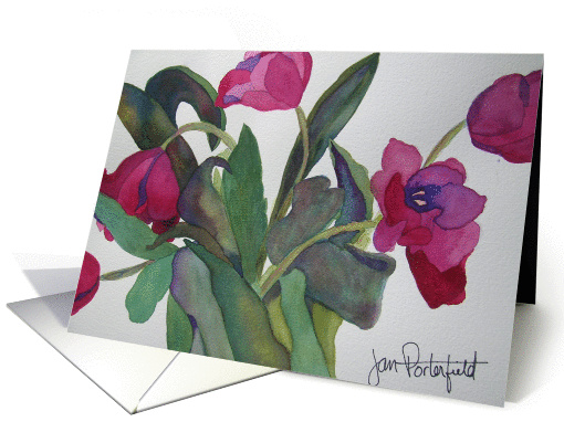 Red Tulips card (332665)
