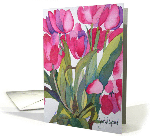 Pink Tulips card (332669)