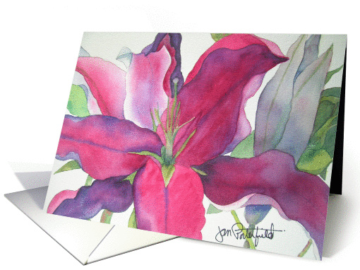 Pink Lily card (332671)