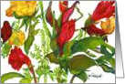 Red & Yellow Blossoms card