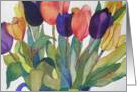 Multi-Colored Easter Tulips card