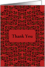 Thank You, Decorative Floral Frame card