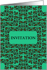 Invitation, Decorative Floral Frame card